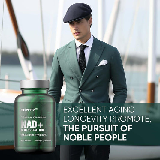 Nad+ & Resveratrol Supplement, 120 Capsules Nad+ Boosting Supplement For Max Absorption For Support Cellular Energy Aging Defense
