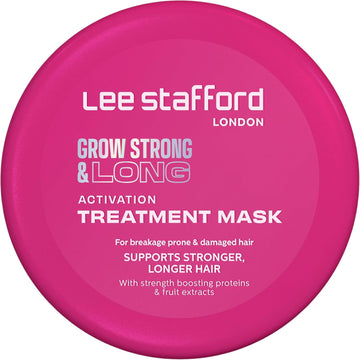 Lee Stafford Hair Growth Mask | Grow Strong & Long Collection - Best Nourishing Treatment For Damaged, Dry Hair, Deep Conditioner Repair Cream, Pack With Thickening Proteins, 200 Ml