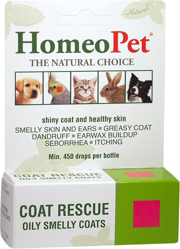 Homeopet Coat Rescue, Skin And Coat Support For Pets, 15 Milliliters