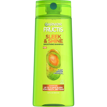 Garnier Fructis Sleek & Shine Shampoo, Frizzy, Dry, Unmanageable Hair, 12.5 Fl. Oz