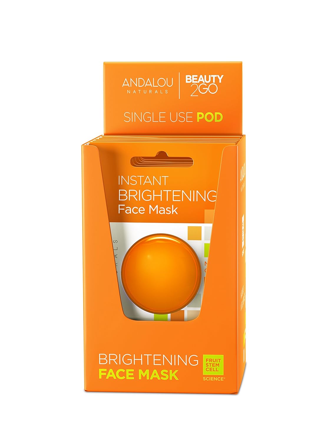 Andalou Naturals Instant Brightening Pumpkin and Honey Face Mask Pod, Single Face Mask, 6 Count(Pack of 1)