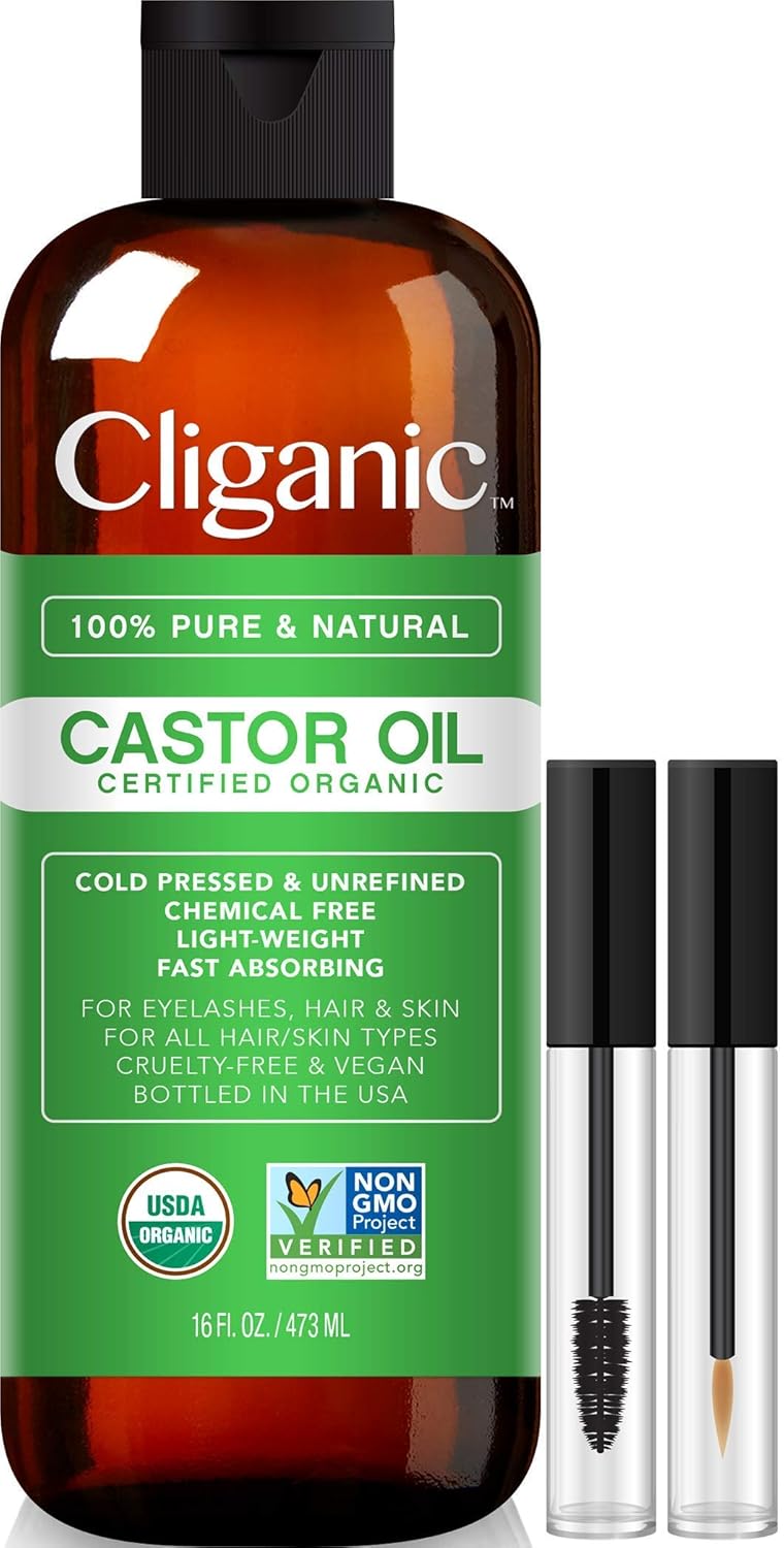 Cliganic Organic Bulk Carrier Oil Trio - Jojoba, Argan & Castor (16Oz Each) : Beauty & Personal Care
