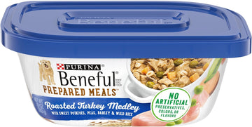 Purina Beneful Gravy Wet Dog Food, Prepared Meals Roasted Turkey Medley - (8) 10 oz. Tubs