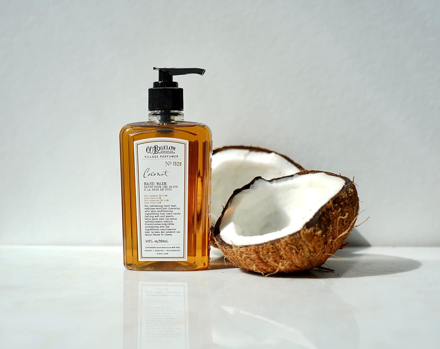 C.O. Bigelow Hand Wash Coconut, Village Perfumer Moisturizing Hand Soap For Bathroom & Kitchen With Aloe Vera And Pro-Vitamin B5, 10 Fl Oz : Beauty & Personal Care
