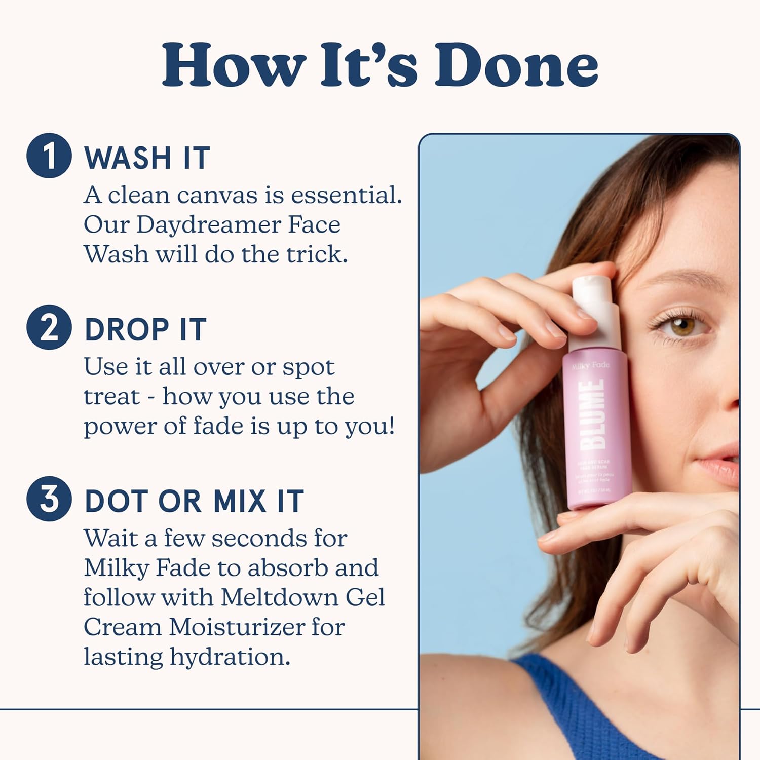 Blume Milky Fade Spot & Scar Fade Serum – Dark Spot Serum – Vegan & Cruelty-Free – Improve Skin Texture, Discoloration And Brightness – Dermatologist-Tested Niacinamide Serum With Hyaluronic Acid : Beauty & Personal Care