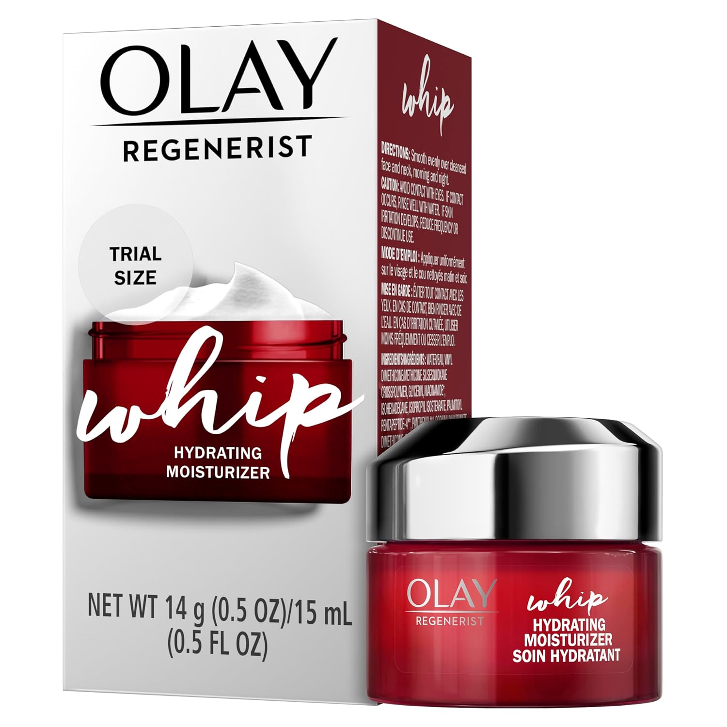 New Olay Regenerist Whip Face Moisturizer, Trial Size 0.5 Oz