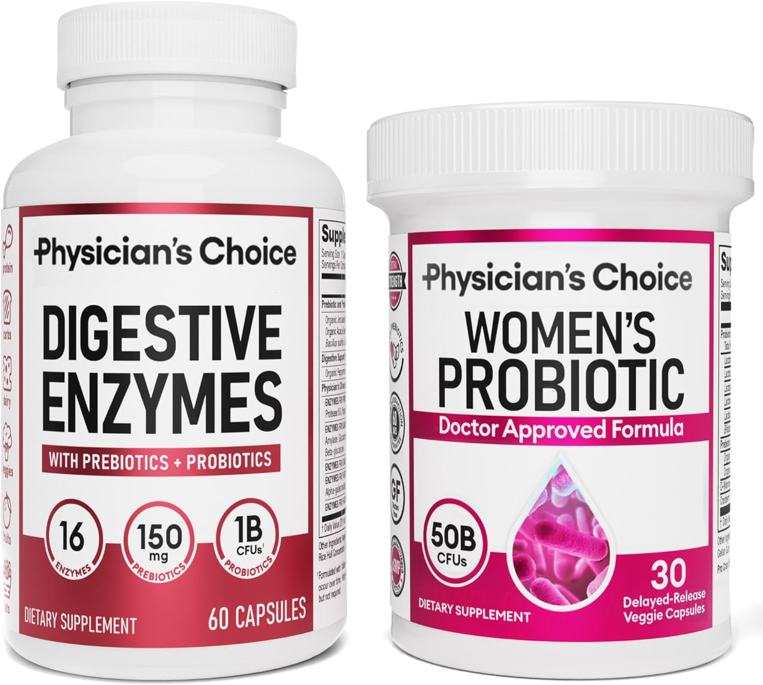 Physician'S Choice - Women'S Digestive Harmony Bundle: Probiotics For Women + Digestive Enzymes