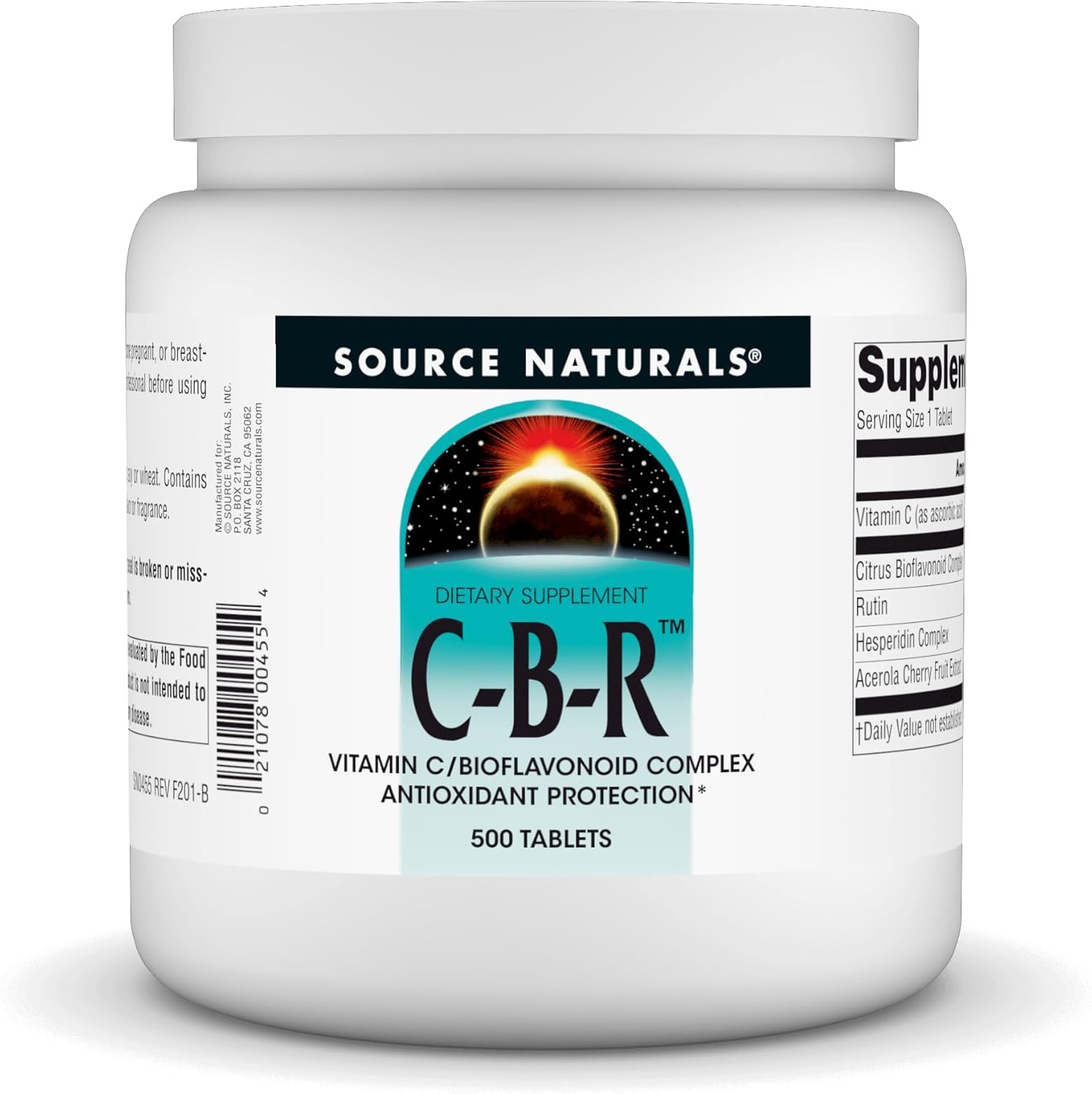 Source Naturals C-B-R - Vitamin C, Bioflavonoid Complex For Antioxidant Protection - 500 Tablets