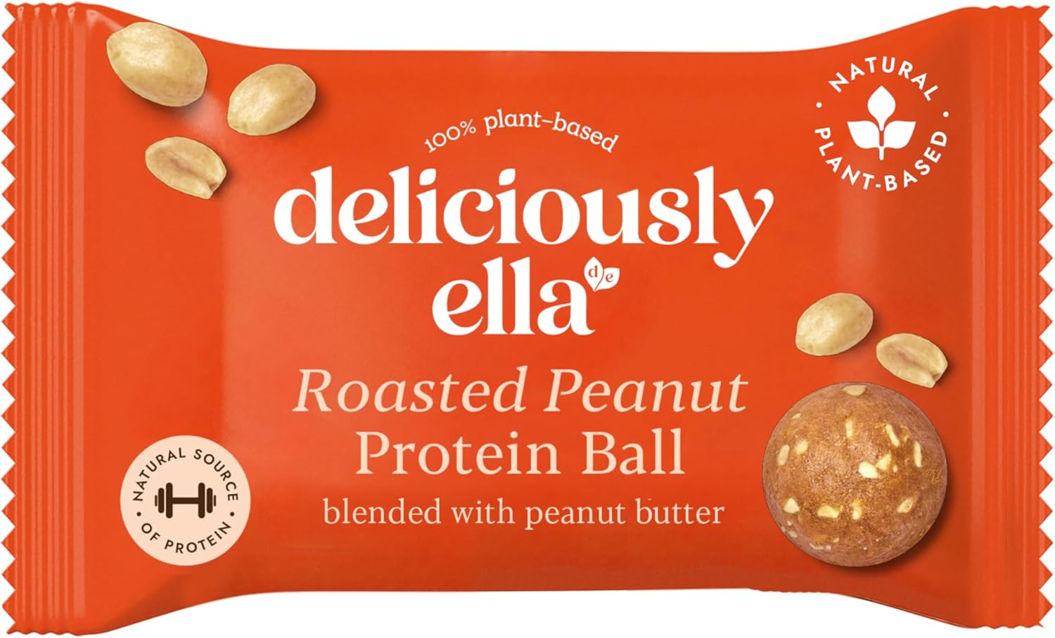 Deliciously Ella Roasted Peanut Butter Protein Ball (12 balls) - Protein Snack - Gym Snack - Healthy & Natural - Vegan - Gluten Free - 40g x 12 balls : Amazon.co.uk: Grocery