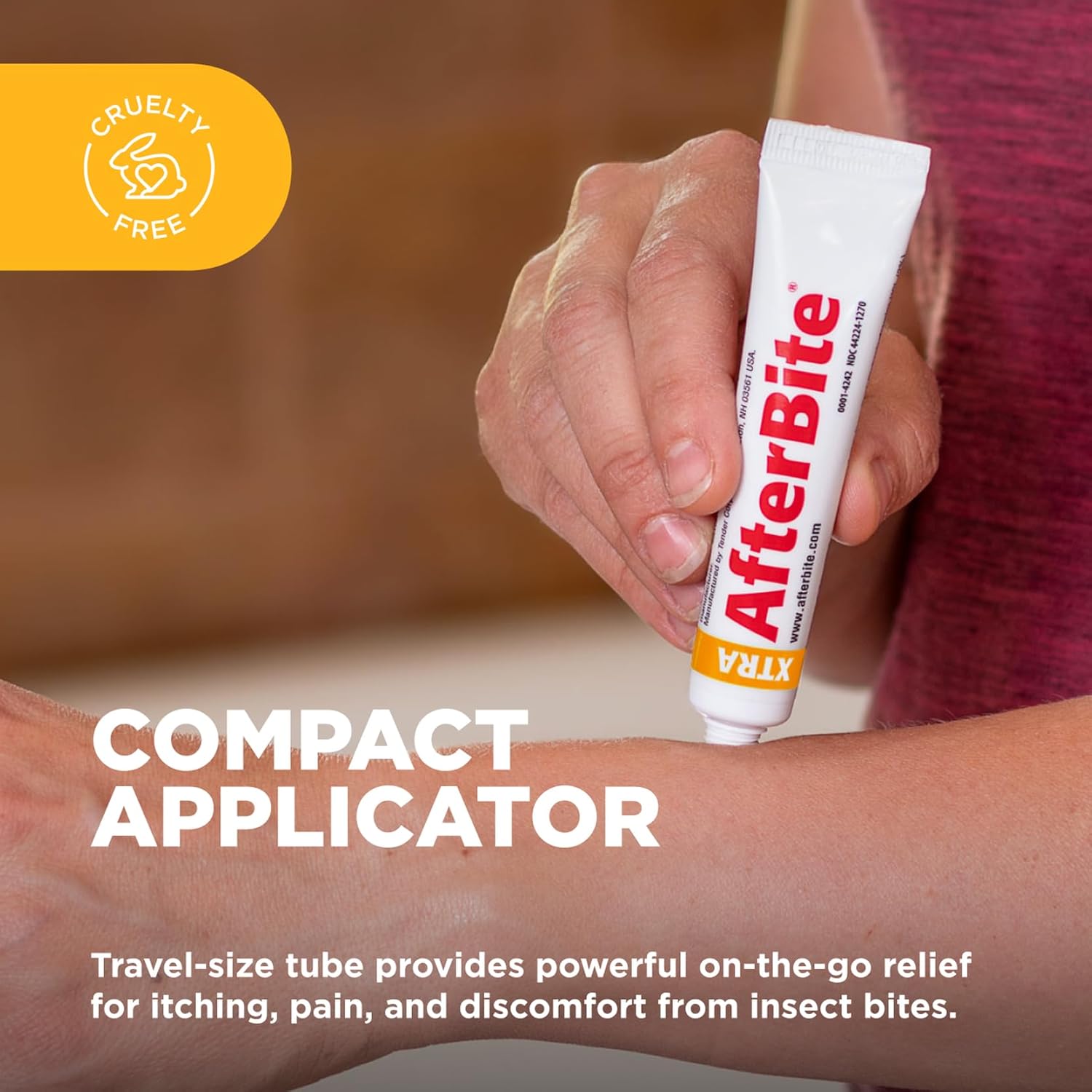 After Bite Xtra Formula - Itch Relief With Diphenhydramine Hcl - Ideal For Mosquito & Fire Ant Bites, Bees & More - Portable Gel Formula - 0.7 Oz (4 Pack)