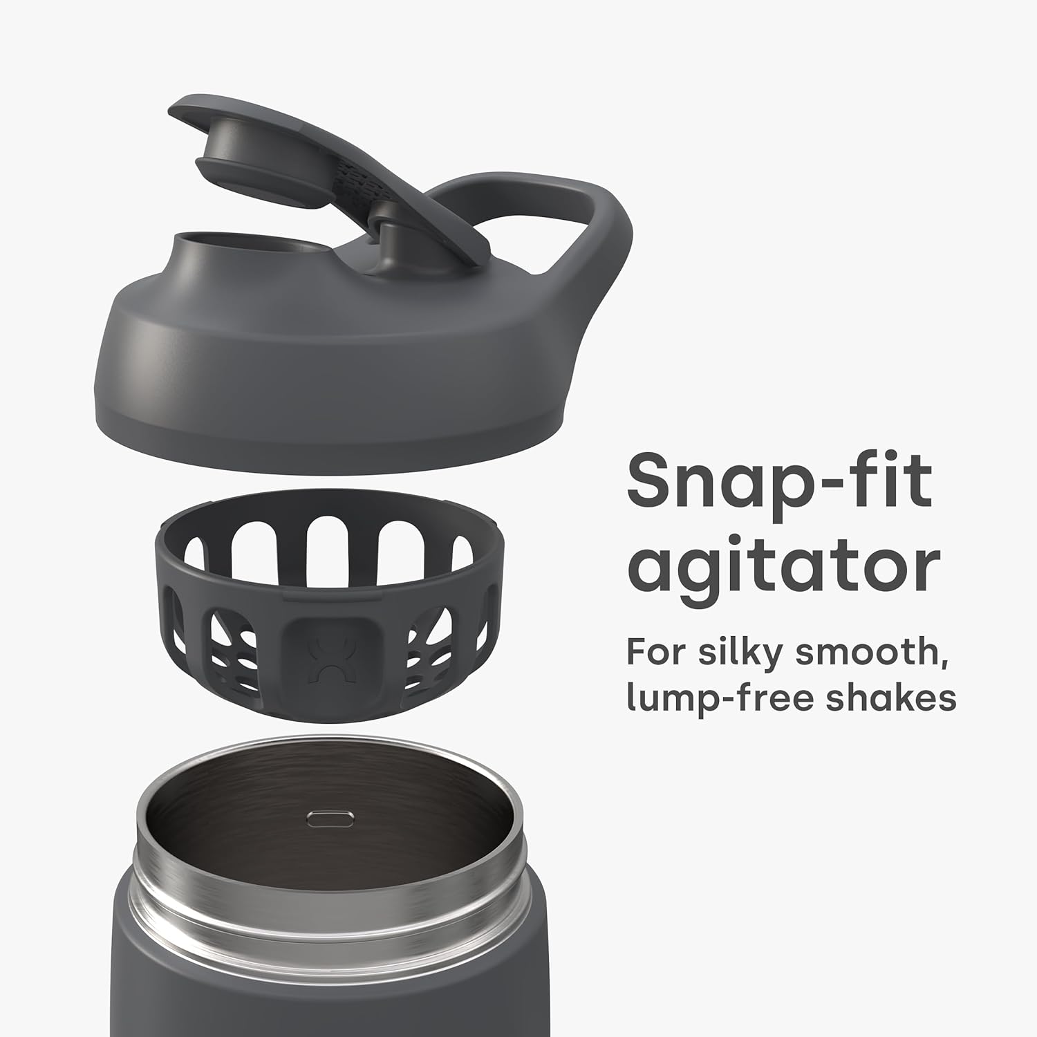 Form Insulated Stainless Steel Protein Shaker Bottle - 550ml, Leak-Proof Protein Shaker Stainless Steel with Snap-Fit Agitator - Keeps Drinks Cold for 12 Hours! (Graphite Grey) : Amazon.co.uk: Health & Personal Care