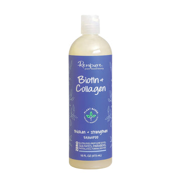 Renpure Plant-Based Beauty Biotin & Collagen Thicken + Strengthen Shampoo, 16 Fluid Ounce