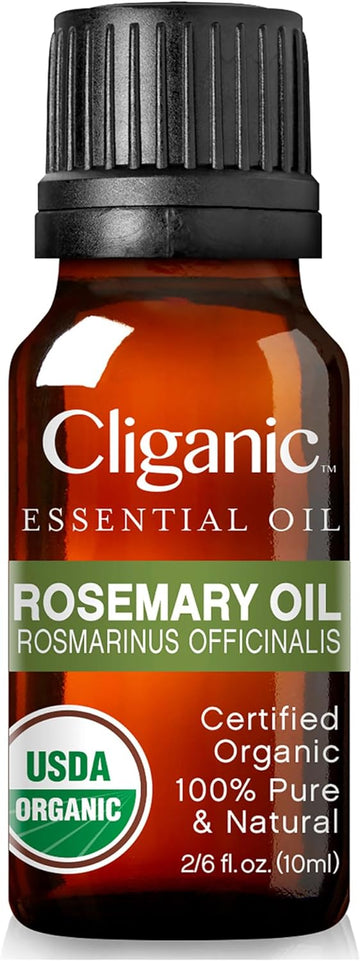 Cliganic Organic Rosemary Essential Oil, 100% Pure Natural, for Hair, Skin, Aromatherapy | Non-GMO Verified