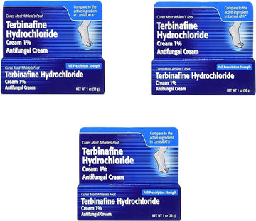 Terbinafine Hydrochloride Antifungal Cream 1% (1 Oz.) (3 Pack)