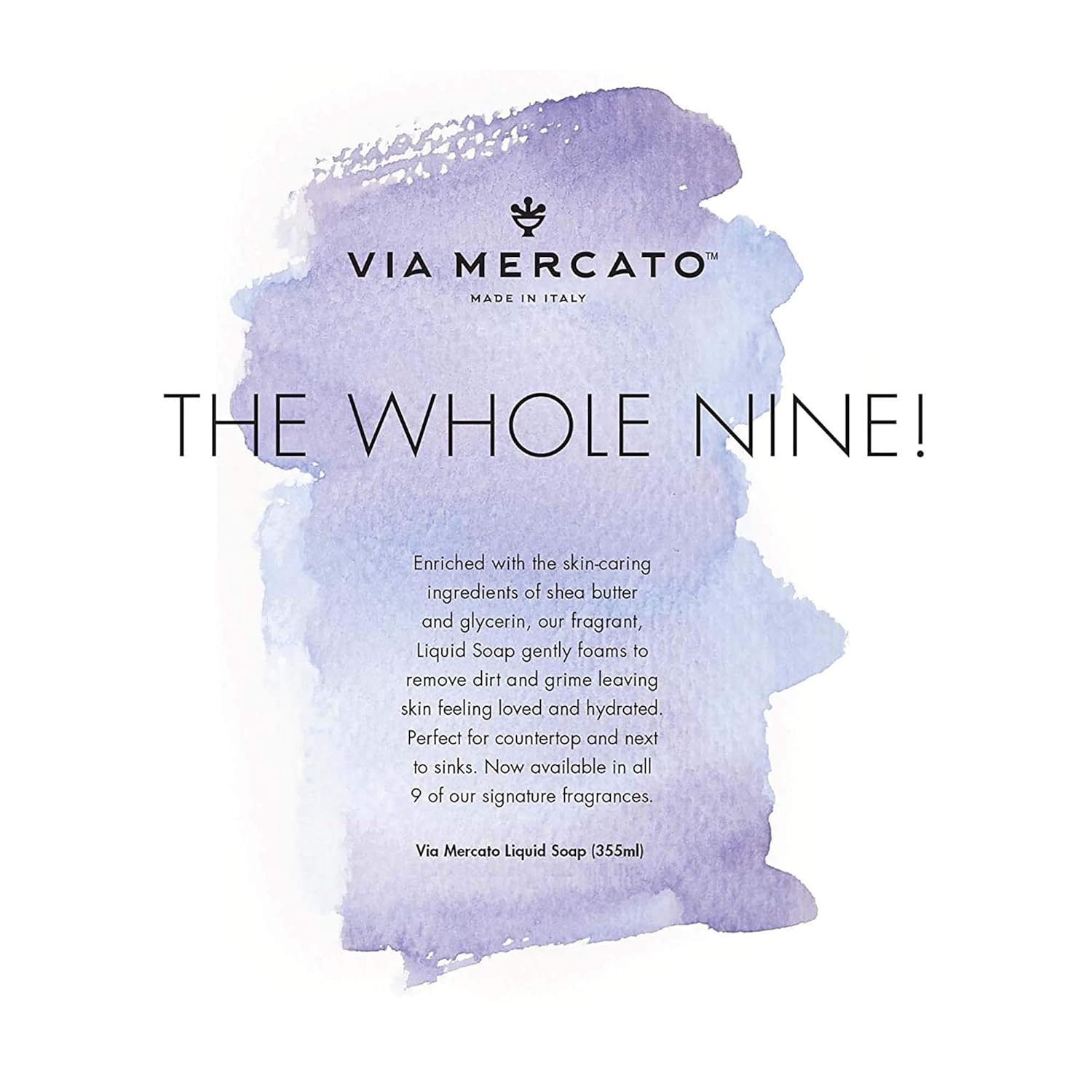 Via Mercato Liquid Soap, Shea Butter Enriched (12 Oz), No. 9 - Grape, Black Currant & Musk : Beauty & Personal Care