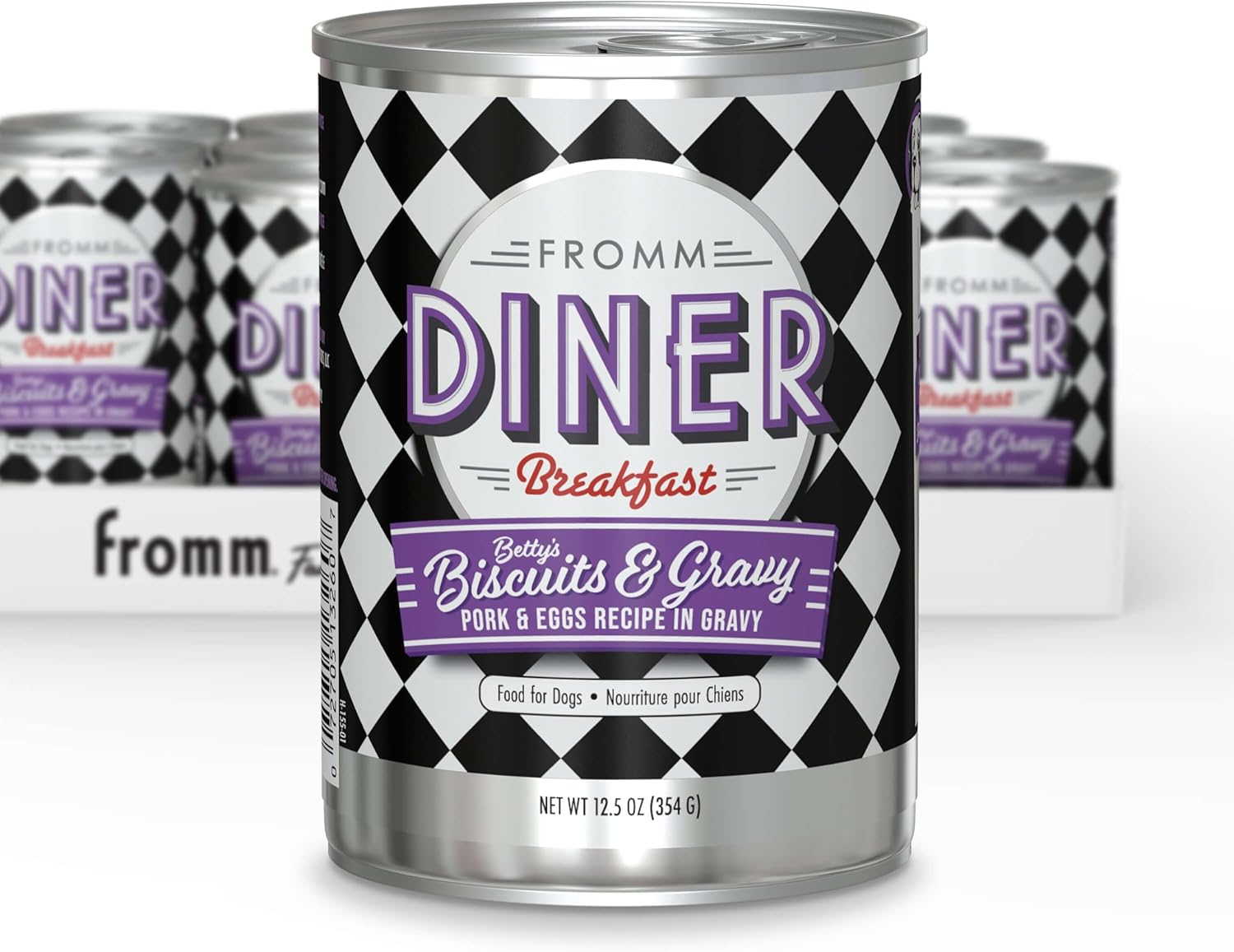 Fromm Diner Breakfast Betty'S Biscuits & Gravy Pork & Eggs Recipe In Gravy Dog Food - Premium Wet Dog Food - Pork Recipe - Case Of 12 Cans