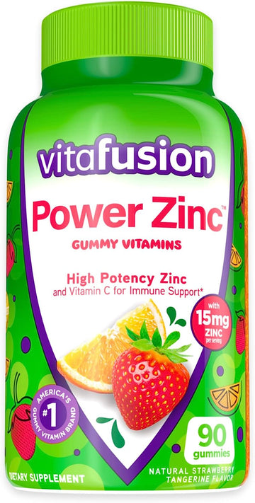 Vitafusion Power Zinc Gummy Vitamins, Strawberry Tangerine Flavored Im