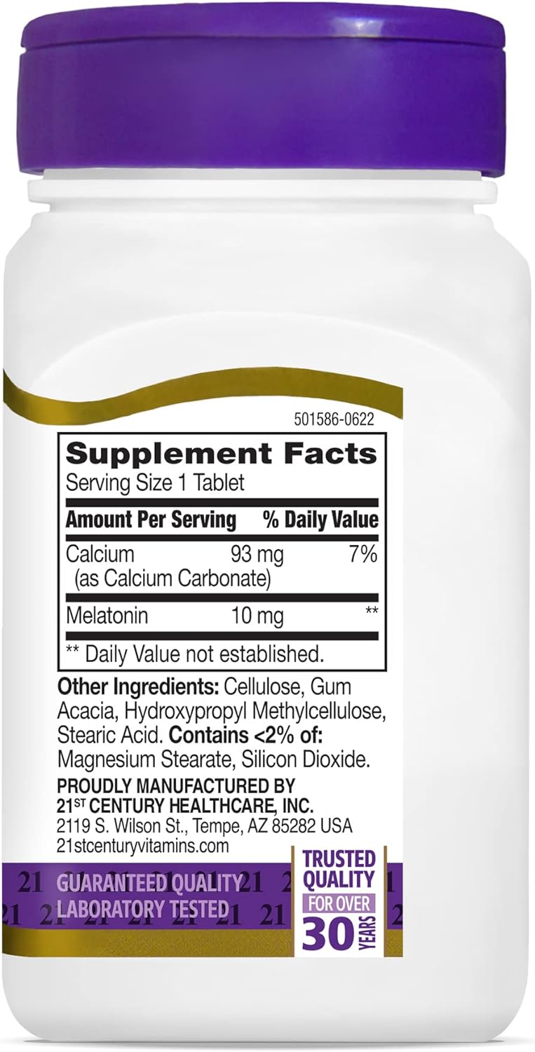 21st Century Melatonin 10 Mg Prolonged Release, 120 Count : Health & Household