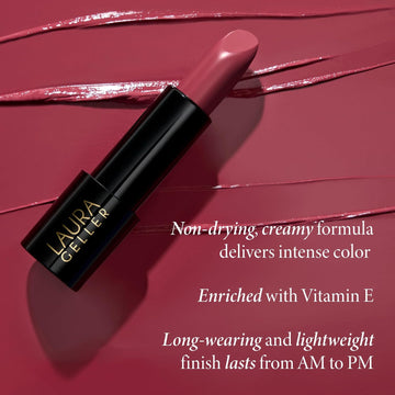 Laura Geller New York Modern Classic Lipstick - Mauve Majesty - Ultra-Rich Color - Luxurious And Lightweight - Cream Finish