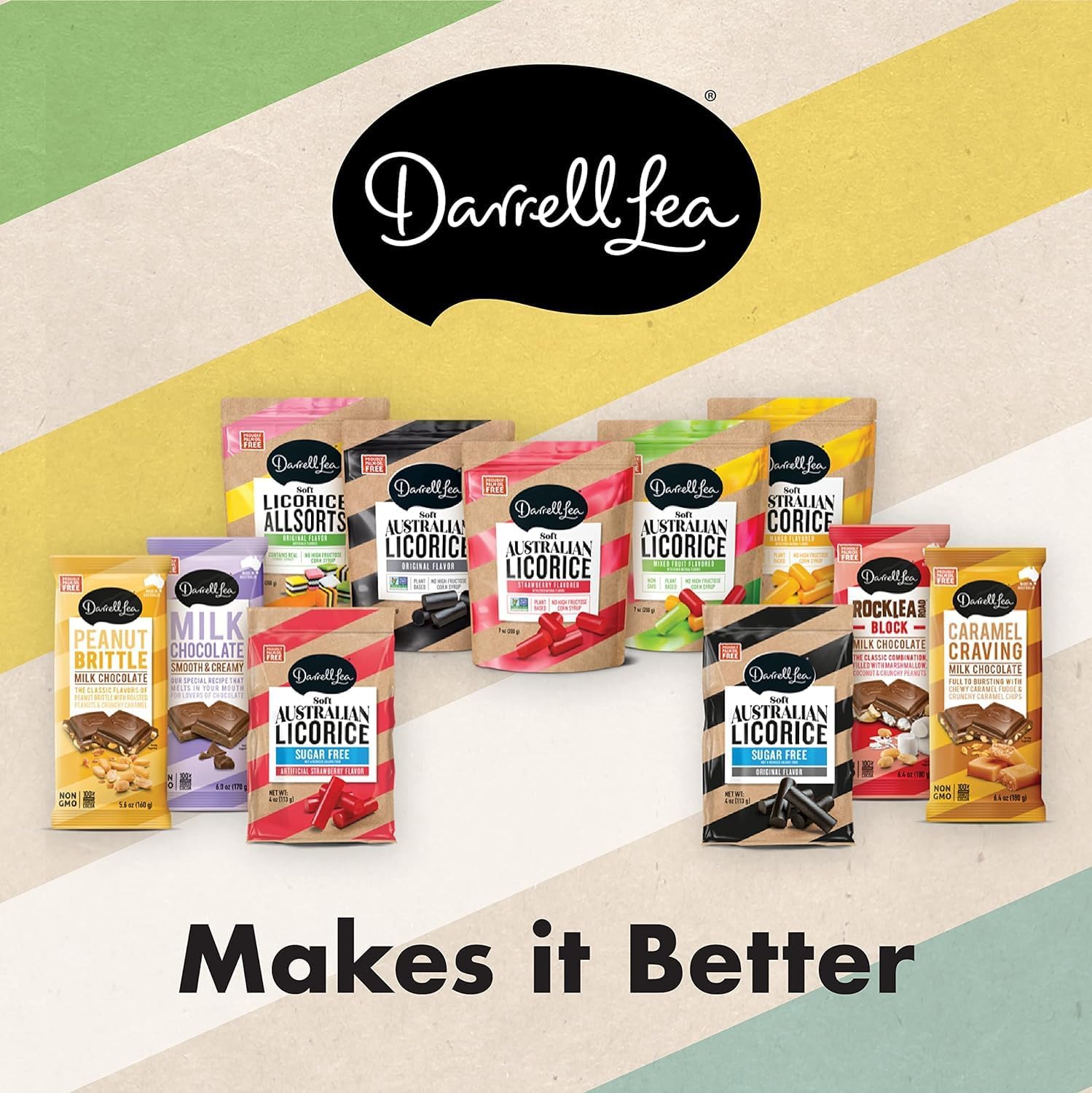 Darrell Lea Liquorice Strawberry Twist Bulk - Mouthwatering & Soft Liquorice - Perfect For Sweets Gift Box - Vegetarian Sweeties - 875 Grams