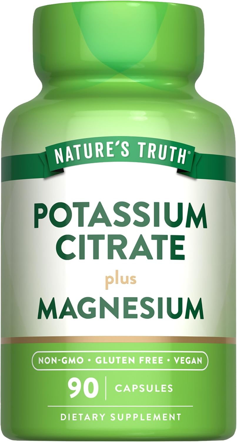 Nature'S Truth Potassium Magnesium Citrate | 90 Count | Vegan, Non-Gmo & Gluten Free Supplement