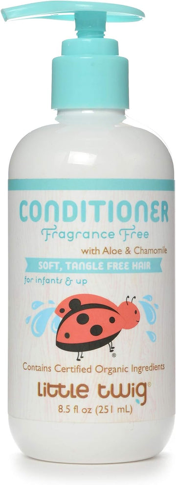 Little Twig Detangling Conditioner, Natural Conditioner with Plant Derived Formula, Hair Conditioner with Essential Oils and Extracts, Suitable for Whole Family, Fragrance-Free, 8.5 fl oz