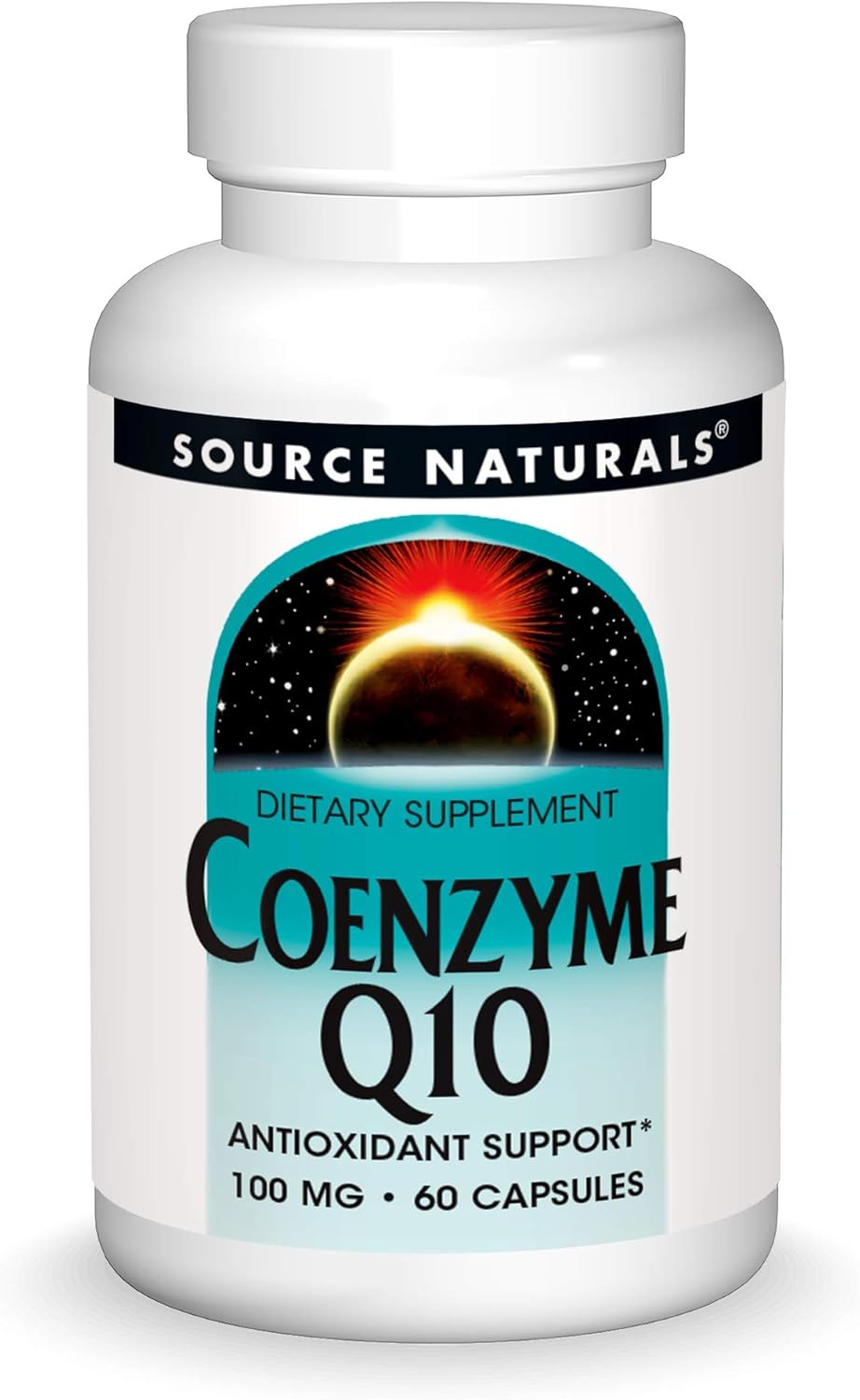 Source Natural Coenzyme Q10 Antioxidant Support 100 Mg For Heart, Brain, Immunity, & Liver Support - 60 Capsules