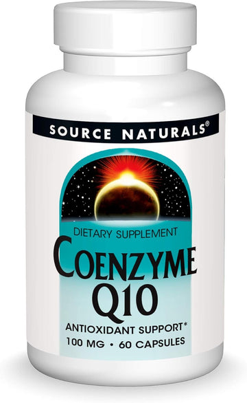 Source Natural Coenzyme Q10 Antioxidant Support 100 mg For Heart, Brain, Immunity, & Liver Support - 60 Capsules