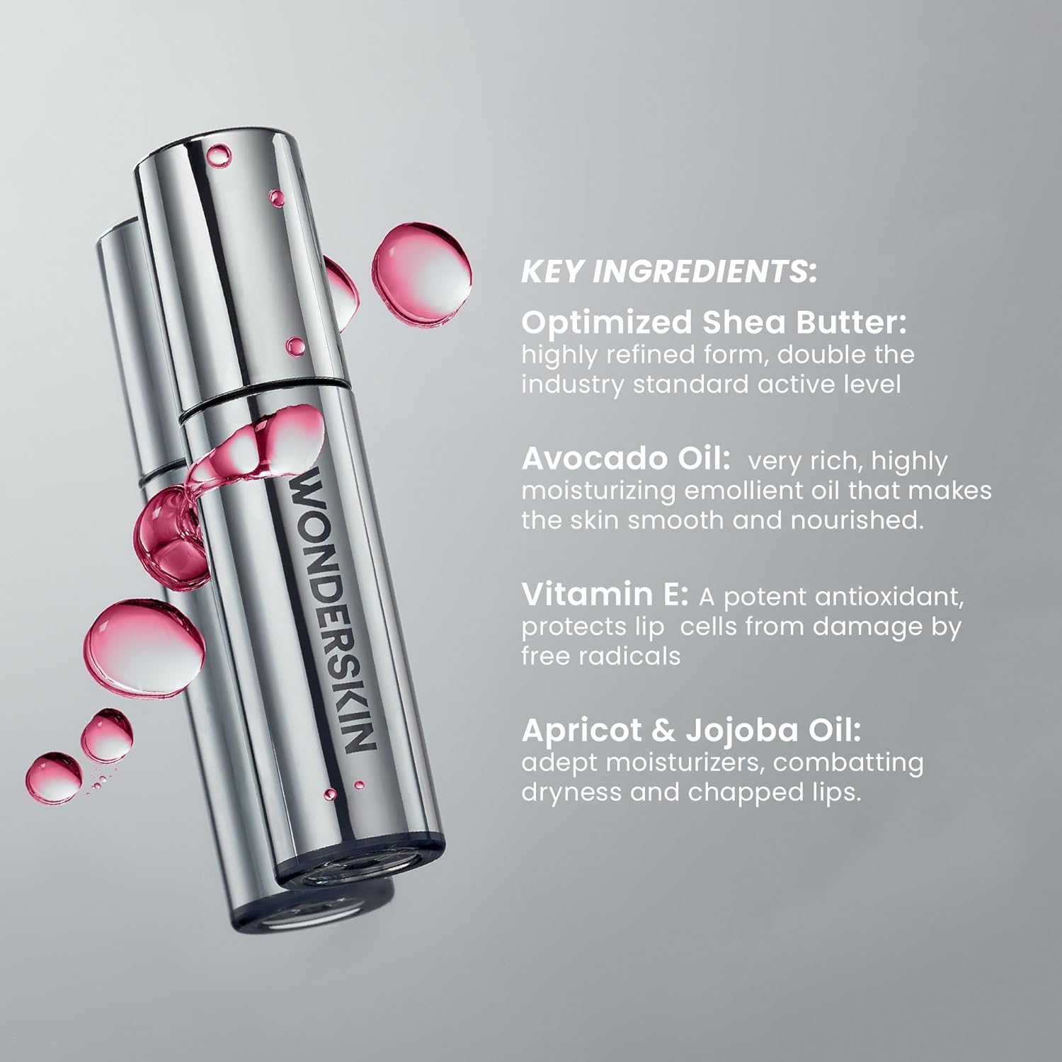 Wonderskin Lip Oil Rehab Serum - Hydrating and Moisturizing Clear Serum for Dry Lips - Natural, Vegan and Non-sticky (Clear) : Amazon.co.uk: Beauty
