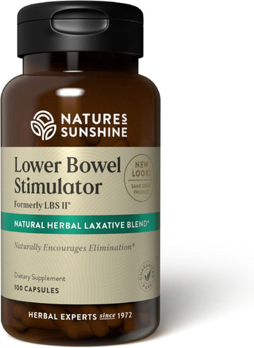 Nature'S Sunshine Lower Bowel Stimulator - Helps Relieve Constipation - Cleanse & Detox Your Colon With Natural Herbal Ingredients - 25 Servings - 100 Capsules