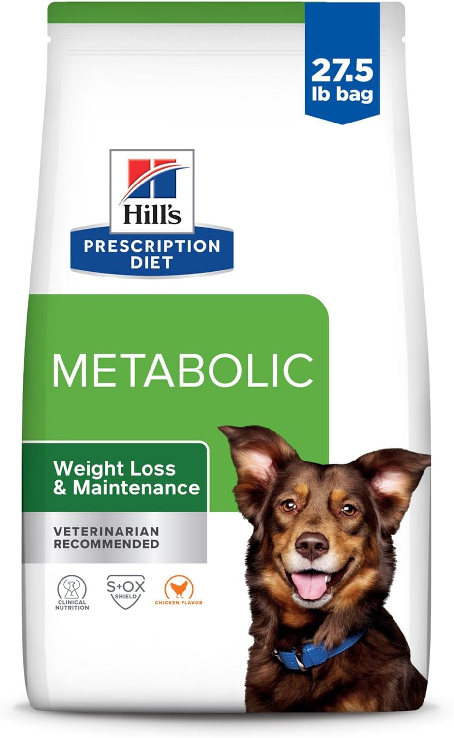 Hill'S Prescription Diet Metabolic Weight Management Chicken Flavor Dry Dog Food, Veterinary Diet, 27.5 Lb. Bag