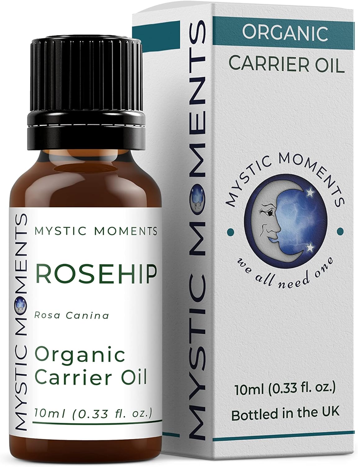 Mystic Moments | Organic Rosehip Carrier Oil 10ml - Pure & Natural Oil Perfect for Hair, Face, Nails, Aromatherapy, Massage and Oil Dilution Vegan GMO Free