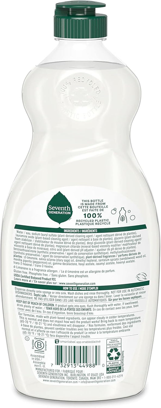 Seventh Generation Dish Soap Liquid Summer Orchard Scent Pack Of 6 Dishwashing Soap Dish Detergent Liquid Soap 19 Oz