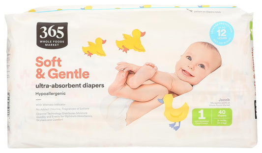 365 By Whole Foods Market, Size 1 Diapers, 40 Count