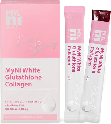 Glutathione Collagen Jelly (15 Sticks) - Korean Skincare Supplement By Ildong. L-Glutathione Yeast Extract 500Mg, Low-Molecular Weight Fish Collagen 1,000Mg, Pomegranate Extract