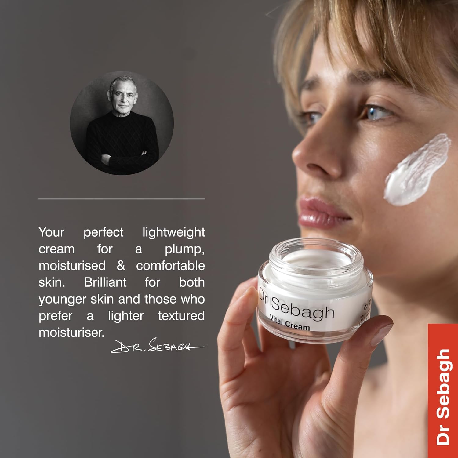 Dr Sebagh Vital Cream - (1.7 Fl Oz) | Revitalizing Hydrating Face Repair | Contains Vitamin C | Deep Moisturizing, Skin Tightening & Soothing | Anti Aging, Anti Wrinkle & Skin Lifting | Multi-Action : Beauty & Personal Care