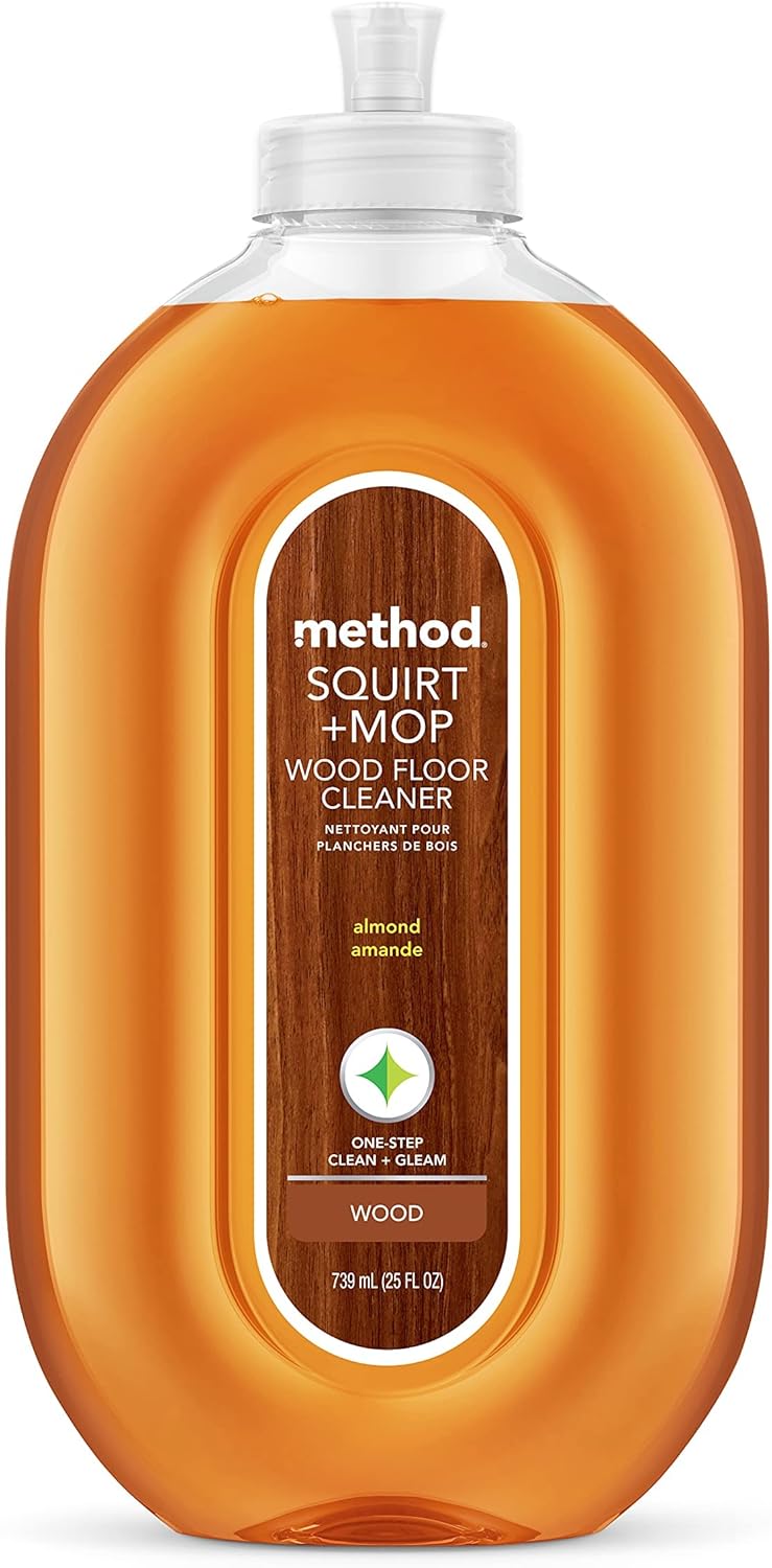 Method Hardwood Floor Cleaner Squirt + Mop Refill, Almond, For Sealed Hardwood And Laminate Floors, 68 Fl Oz (Pack Of 1)