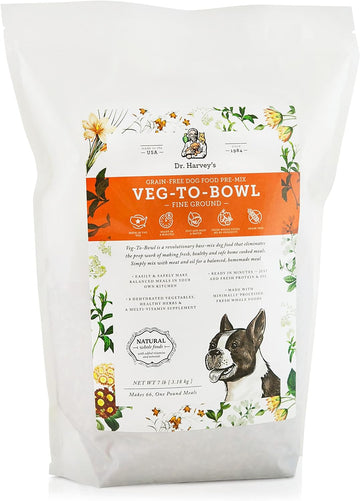 Dr. Harvey's Veg-To-Bowl Fine Ground Dehydrated Vegetable Pre-Mix for Dogs, 7-Pound Bag