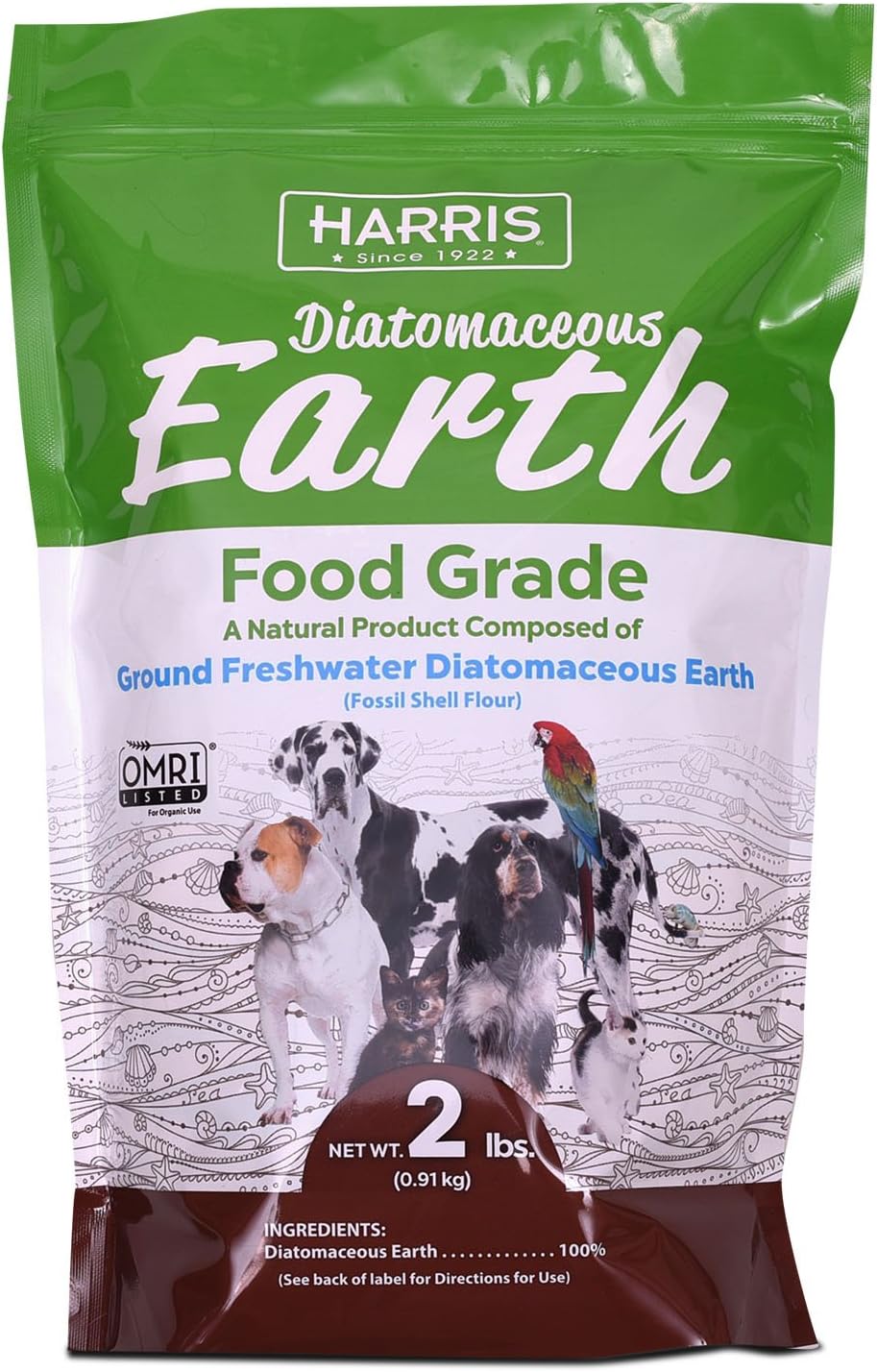 Harris Food Grade Diatomaceous Earth for Pets, for Cats, Dogs, Horses and Pets, 2lb