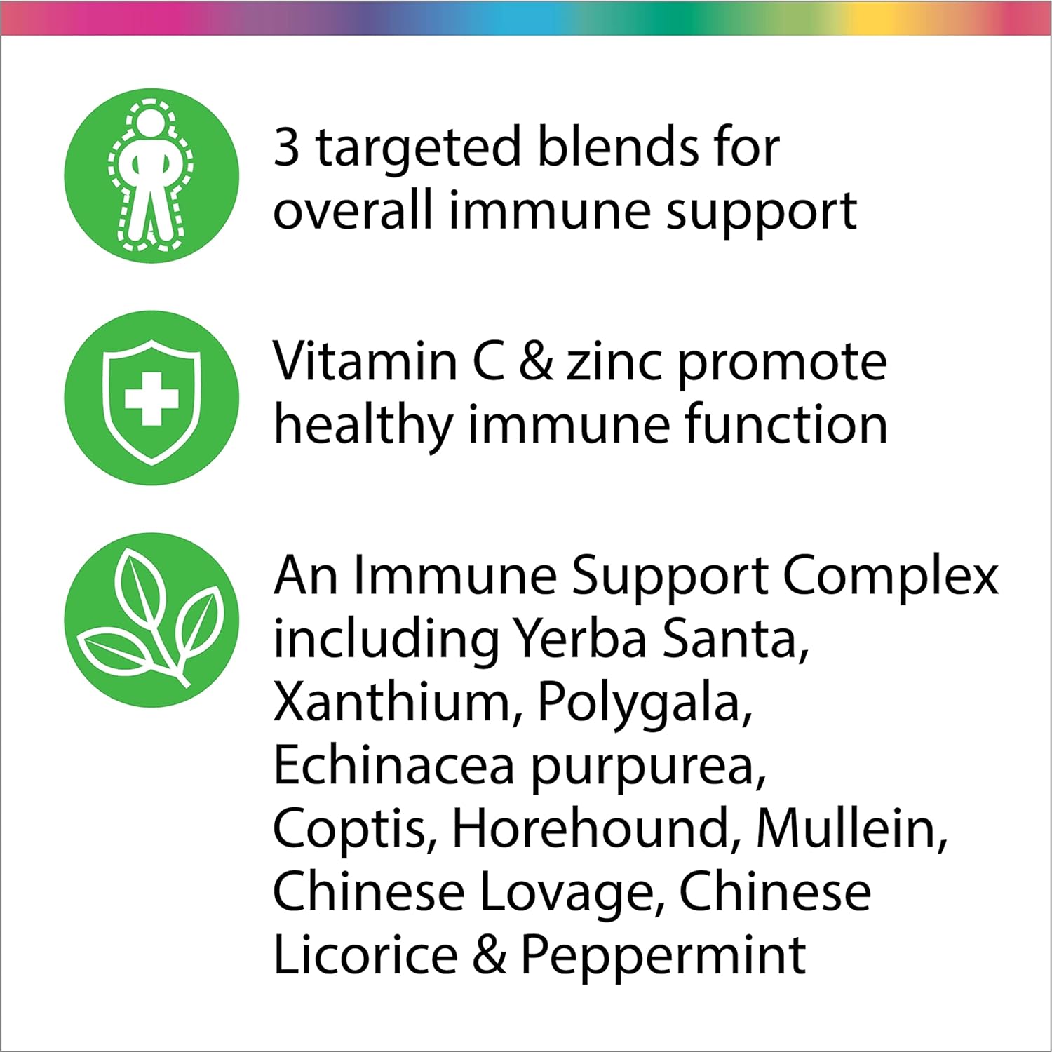 Rainbow Light Counter Attack Immune Support, Dietary Supplement Provides Immune Support, With Vitamin C, Zinc and 3 Targeted Herbal Blends, Vegan and Gluten Free, 90 Count : Health & Household