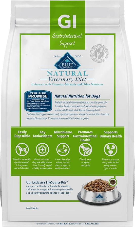 Blue Buffalo Natural Veterinary Diet Gi Gastrointestinal Support Dry Dog Food, Veterinarian'S Prescription Required, Chicken, 6-Lb. Bag