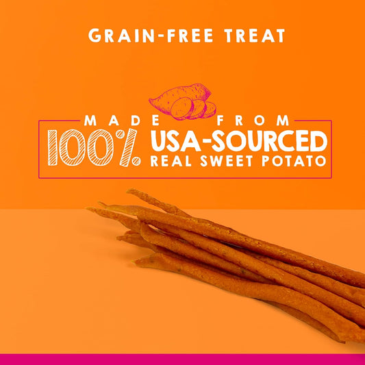 Riley'S Slims Dried Sweet Potato Dog Treats - Dehydrated Sweet Potato Chews With Turmeric For Dogs - Limited Ingredient Usa Sourced Chicken - Dog Treats Made In The Usa - 7.5 Oz