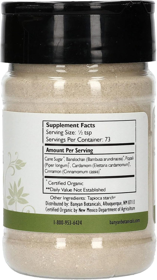 Banyan Botanicals Sitopaladi Churna Powder – Traditional Ayurvedic Respiratory Support Formula for Immune Support & Lung Health* – Spice Jar – Non-GMO Sustainably Sourced Vegan