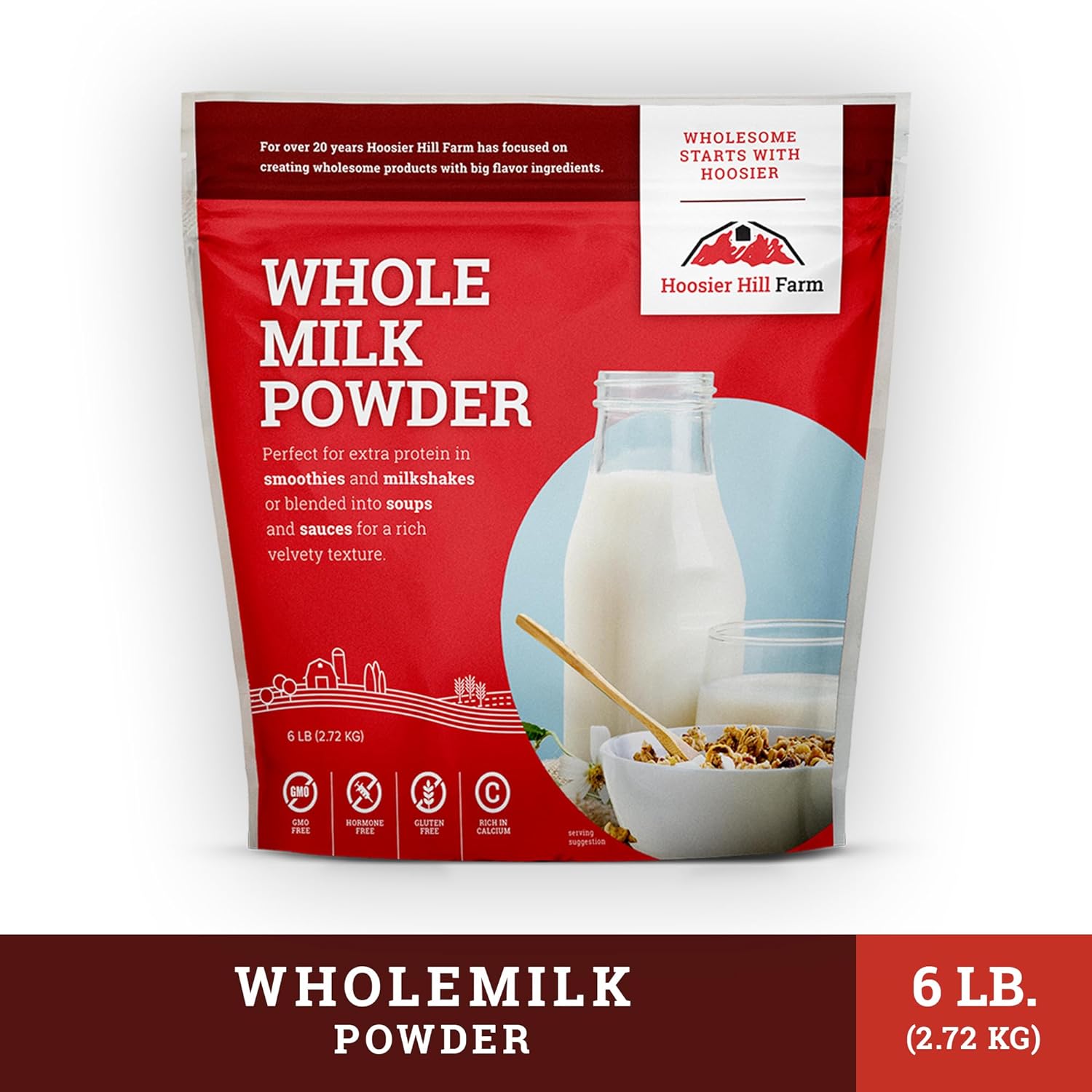 Hoosier Hill Farm Whole Milk Powder, 6LB, (Pack of 1) : Grocery & Gourmet Food