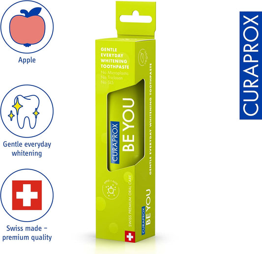 Curaprox Be You Gin Tonic + Persimmon Toothpaste Red 60Ml - Gentle Everyday Whitening Toothpaste - Sls Free, Microplastic Free, Triclosan Free, Fluoride Toothpaste