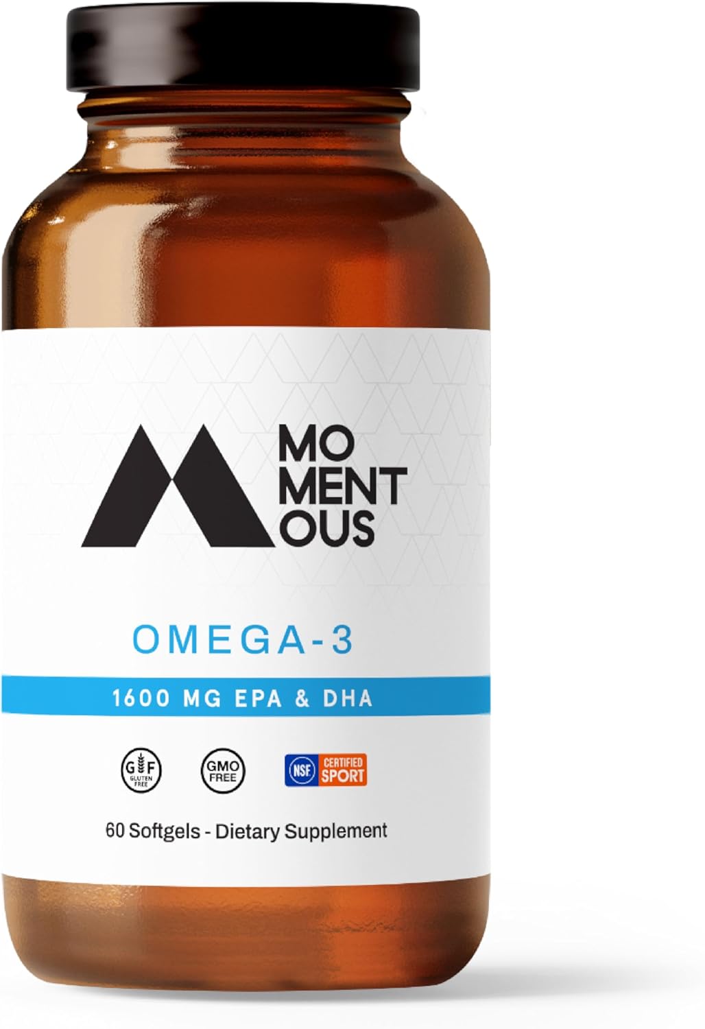 Momentous Omega 3 Fish Oil 1600Mg - Daily Fish Oil Omega 3 Supplement For Women And Men With Epa & Dha - Supports Joint Health - Nsf Certified, Gmo-Free, Gluten Free, 30 Servings