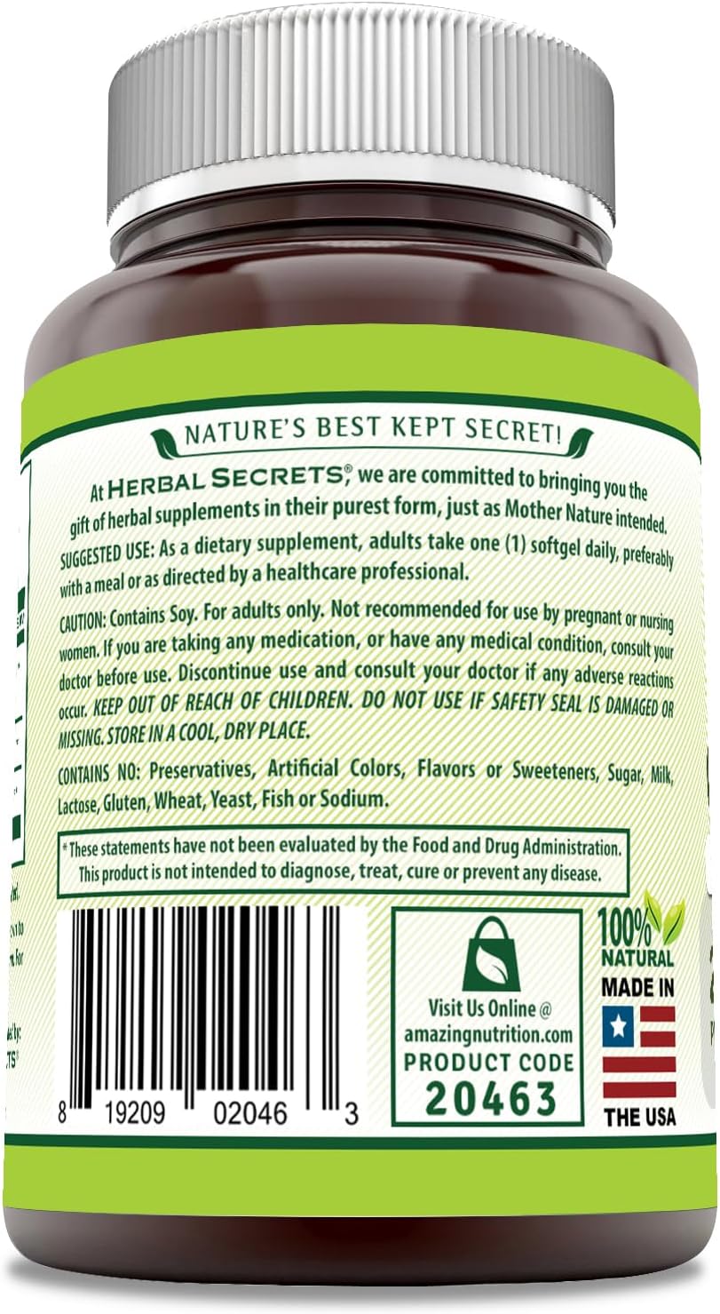 Herbal Secrets Oil of Oregano with Ginger & Fennel Oil Supplement | 217 Mg Per Serving | 120 Softgels | Non-GMO | Gluten Free | Made in USA : Health & Household