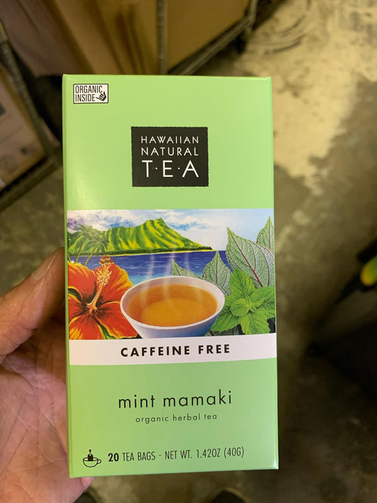 Hawaiian Natural Tea Organic Mamaki Jasmine Green Tea Blend - Antioxidant-Rich, Calming, Wellness Tea For Bedtime & Stress - Gift For Tea Lovers - 20 Tea Bags