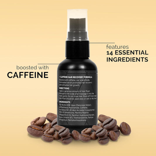 Hair Plush (2 pack) | Hair Growth Serum for Men and Women | Thickens Strands and Reduces Breakage | Helps with Hair Loss and Strengthens Follicles | With Caffeine, Keratin, and Biotin