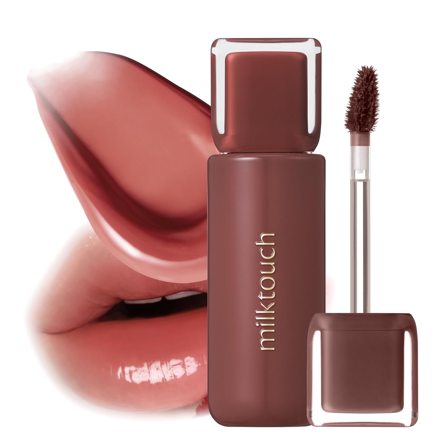 Milktouch Jelly Lip Glow Tint - Hydrating Lip Gloss With Long-Lasting Moisture, Lip Stain, Lightweight, Radiant Shine, Perfect For Daily Use, Valentines Gifts, Korean Lip Oil (10 Fallen Coco)